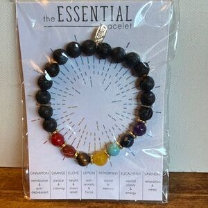 Essential Diffuser Aromatherapy Stretch Beaded Bracelet with Multicolor Stones